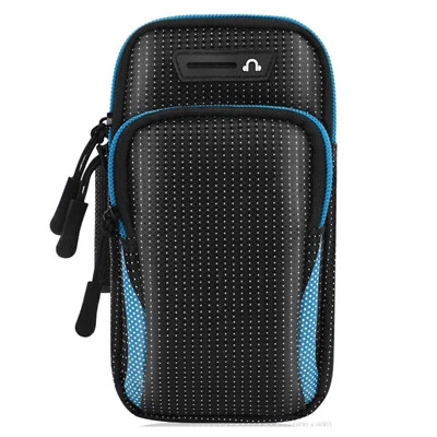Bolsas de brazo deportivas azules para correr bolsa con soporte para teléfono móvil para gimnasio correr correr Foto 1 de 4