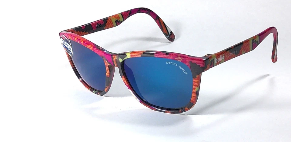 Gafas de sol Bolle' coloridas Spectra Acrylex 437 vintage nuevas de lote (mejor valor nuevas). Foto 1 de 4