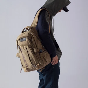 Vintage Canvas Herren Frauen Outdoor Reise Laptop Rucksack Wandertasche Rucksack - Bild 1 von 26