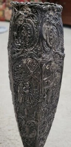 Vintage WEIDLICH BROS ART NOUVEAU SILVER PLATE DUTCH WINDMILL VASE #2377 - Picture 1 of 12