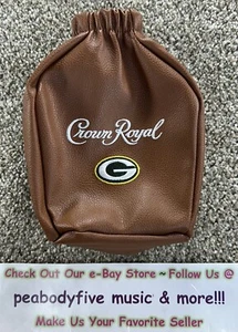 CROWN ROYAL Whisky PACKERS Botella de Fútbol Bolsa Cubierta con Cremallera ¡NUEVA! - Imagen 1 de 4