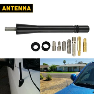 4  Short Black Aluminum Antenna Mast AM/FM for TOYOTA TUNDRA 2000-2020 New inch - Picture 1 of 7
