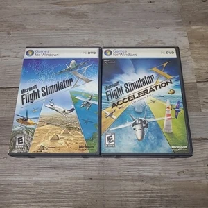 Microsoft Flight Simulator X & X Acceleration (PC, 2006 2007) Set Complete - Picture 1 of 2