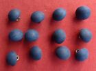 Lot de 12 boutons bleus demi grelot pour uniforme de Chasseur à Pied. WW1 / 2