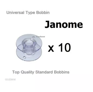 10 BOBBINS Uni FITS JANOME SEWING MACHINE 216S 2200XT J3-18 J3-20 J3-24 525S - Picture 1 of 1