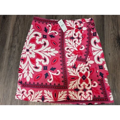 Ann Taylor Factory Pink Floral Print Wrap Skirt Summer Casual Size 2 - Image 1 of 4