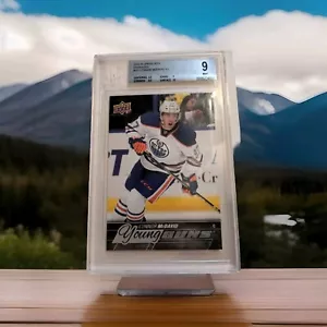 THIS IS A JUMBO/OVERSIZED CARD 2015-16 CONNOR MCDAVID BGS 9 YOUNG GUNS #201 - Picture 1 of 11