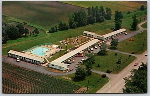 Publicidad postal Ohio Sandusky OH Mecca Motel Cleveland Road vista aérea - Imagen 1 de 2