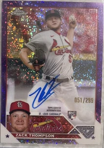 2023 Topps Chrome - Autographs #PA-ZT Zack Thompson Purple Sprinkle - Picture 1 of 2