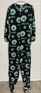 Boston Celtics Concepts Sport Footed Fleece Pajamas Suit Sz M 