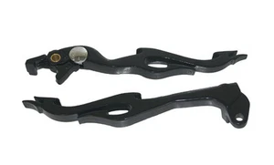 Flame Brake Clutch Levers Black For SUZUKI GSXR 600 750 1000 TL1000S VStorm 650 - Imagen 1 de 1