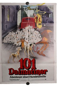 Walt Disney 101 Dalmatiner Technicolor Altes Film Kino Poster A1 Plakat GEFALTET - Bild 1 von 3