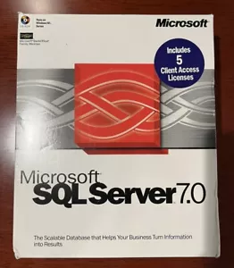 Microsoft SQL Server 7.0 (Retail) (5 Client/s) - Full Version for Windows Unused - Picture 1 of 3