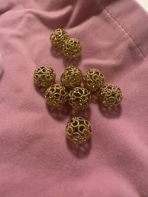 QVC 9k Yellow Gold Filigree Charms - Image 1 of 4