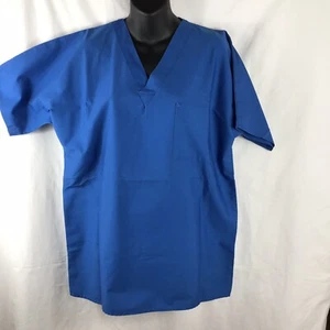 CREST Women's Scrub Top Size S Blue 1 Pocket Medical - Picture 1 of 6