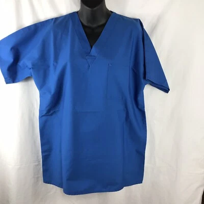 CREST Women's Scrub Top Size S Blue 1 Pocket  Medical  - Image 1 of 4