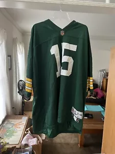 Reebok Throwback Green Bay Packers #15 Bart Starr Jersey Sz Men’s 4XL - Picture 1 of 12