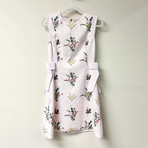 Ted Baker Fleuray Floral Sleeveless A-Line Bow Mini Dress Pink Women's 1 / Small - Picture 1 of 5