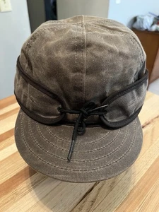 Stormy Kromer Mütze Kappe nicht verstellbar Herren 7 1/2 braun gewachste Baumwolle Outdoor hergestellt in den USA - Bild 1 von 10