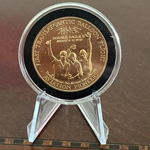 Moneda Primer Vuelo Transatlántico en Globo, Equipo Doble II, Por Ley del Congreso 1979 - Imagen 1 de 2