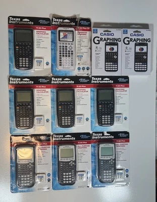 TEXAS INSTRUMENTS CALCULATOR LOT TI-84 PLUS, TI-84 PLUS CE, TI-83 PLUS, CASIO - Image 1 of 2