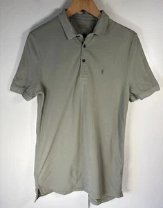 Allsaints Polo Shirt Mens Small Green Short Sleeve Sandringham - Picture 1 of 8