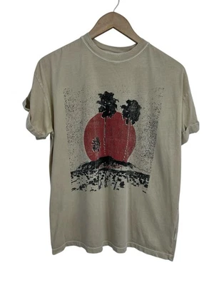 Girl Dangerous Palm Tree Volcano Graphic Tee XS Oversized Distressed - Image 1 of 4