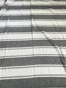 Pottery Barn Teen Striped Wool Throw Blanket - Gray, 60x50 - Picture 1 of 5