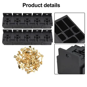 Efficient Installation Car Relay Socket Holders Set of Ten with Terminals - Picture 1 of 12