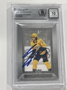 Luke Evangelista Signed Card Beckett Slabbed Upper Deck UD Beehive IP Predators - Picture 1 of 3