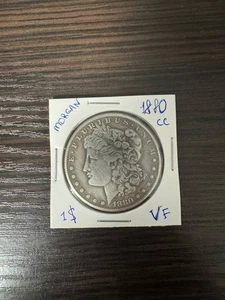 1880-CC Morgan Dollar VF Silver $1 Circulated US Coin Carson City Auction - Picture 1 of 2