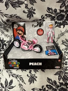 🏍️Super Mario Bros Princess Peach Figure & Pull Back Racer Kart New In Box🏍️ - Picture 1 of 1