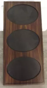 DE COLECCIÓN FALSO Grano Madera 3 OVALADOS 5"X7" IMAGEN Aberturas Marco Pared Colgador/Mesa - Imagen 1 de 4