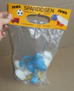 JUWA w. germany - Tirelire Money Box SCHTROUMPF SMURF SCHLUMPF PUFFI sealed 70s - Bild 1 von 9