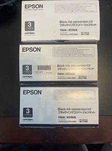 Original Epson PX-6500 schwarze Tinte Umbausatz Stylus Pro 4800 T564A 3er-Set - Bild 1 von 3