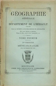 GÉOGRAPHIE GÉNÉRALE Département de l'HÉRAULT Météorologie du 19è Siècle 1893 EO - Picture 1 of 12