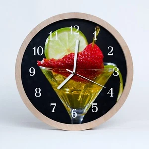 Tulup wooden clock 20fi cm wall clock kitchen clock - Cocktail - Picture 1 of 7