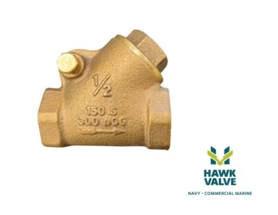 1/2" Bronze 150 NPT  Y-Pattern Swing Check Valve - Image 1 of 3