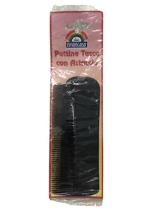 TASCHENKAMM SCHWARZ MIT ETUI HAARSCHMUCK BART SCHNURRBART 13,5 CM - Bild 1 von 1