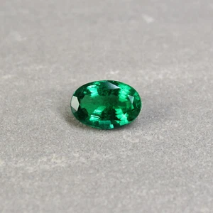 Lab Grown Emerald 9mm x 7mm Oval Wholesale Lot of 1 Gemstone FREE SHIPPING - Picture 1 of 1