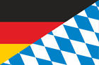 Aufkleber Deutschland-Bayern Raute Flagge 12 x 8 cm Autoaufkleber