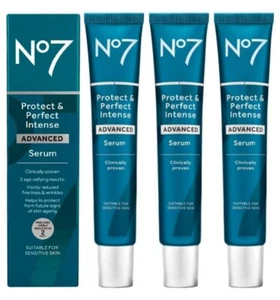 Boots No7 Intense Advanced Protect & Perfect Serum NEW!!!! 3 x 30ml Boxed - Picture 1 of 1
