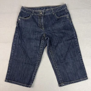 Rafaella Denim Capri Crop Jeans Shorts Womens 10 (32X16) Blue Cotton Spandex - Picture 1 of 11