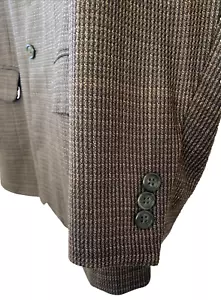 Vtg 90s ROCKABILLY Brown Wool Tweed Blazer Sz 40 Sport Coat Jacket Ivy Trad - Picture 1 of 17