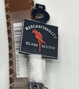 Margaritaville Island Reserve Chestnut Gürtel Kontrast X Naht Echtleder 32 - Bild 1 von 9