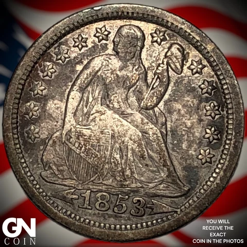 1853 Seated Liberty Dime Q7336 Cover