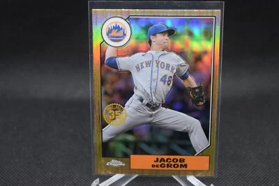 Jacob deGrom #87BC-7 - 2022 Topps Chrome - 1987 Retro 35th Anniversary - Image 1 of 2