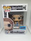 Funko Pop 240 Fof John Lennon (Nyc Shirt) 2021 Official Nycc Stickr +  Protector