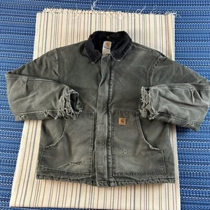 VTG Carhartt J22 MOS Arctic Jacket Mens Large Tall LT Canvas Chore NOTES #8073 - Picture 1 of 22