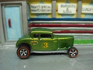 Matchbox 1932 Ford Model B Coupe with Custom Hot Wheels Style Redline Wheels - Picture 1 of 11